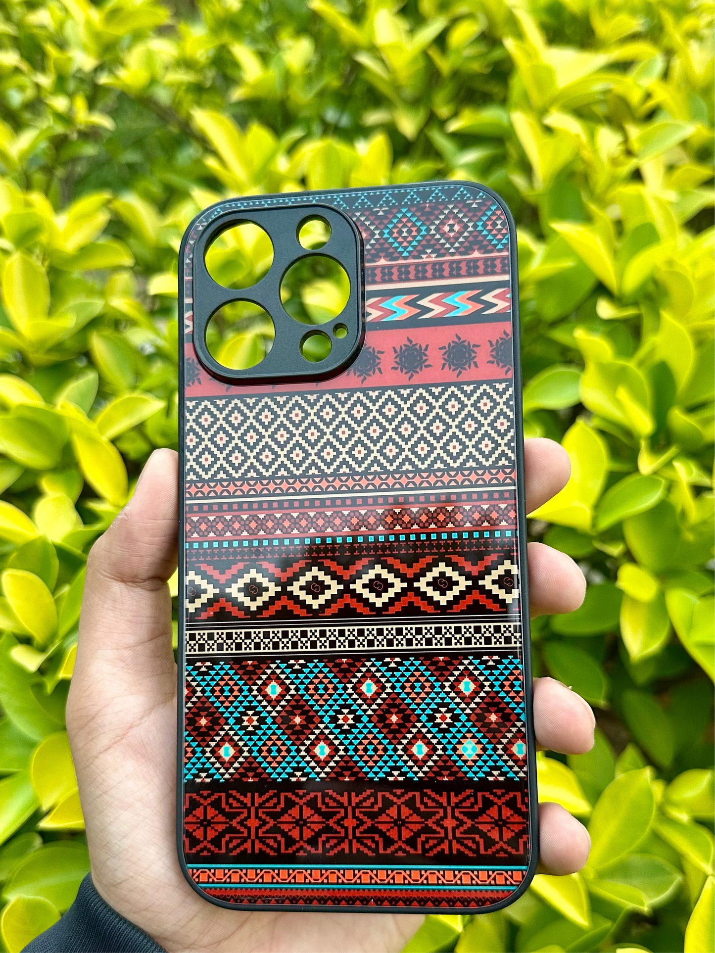 Ethnic Tribal Glass Case