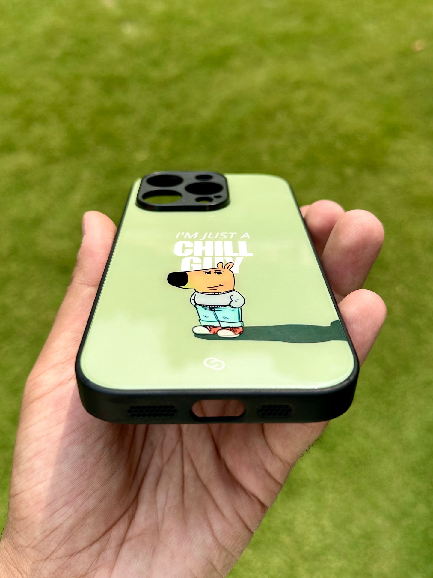 Chill Guy Glass Case