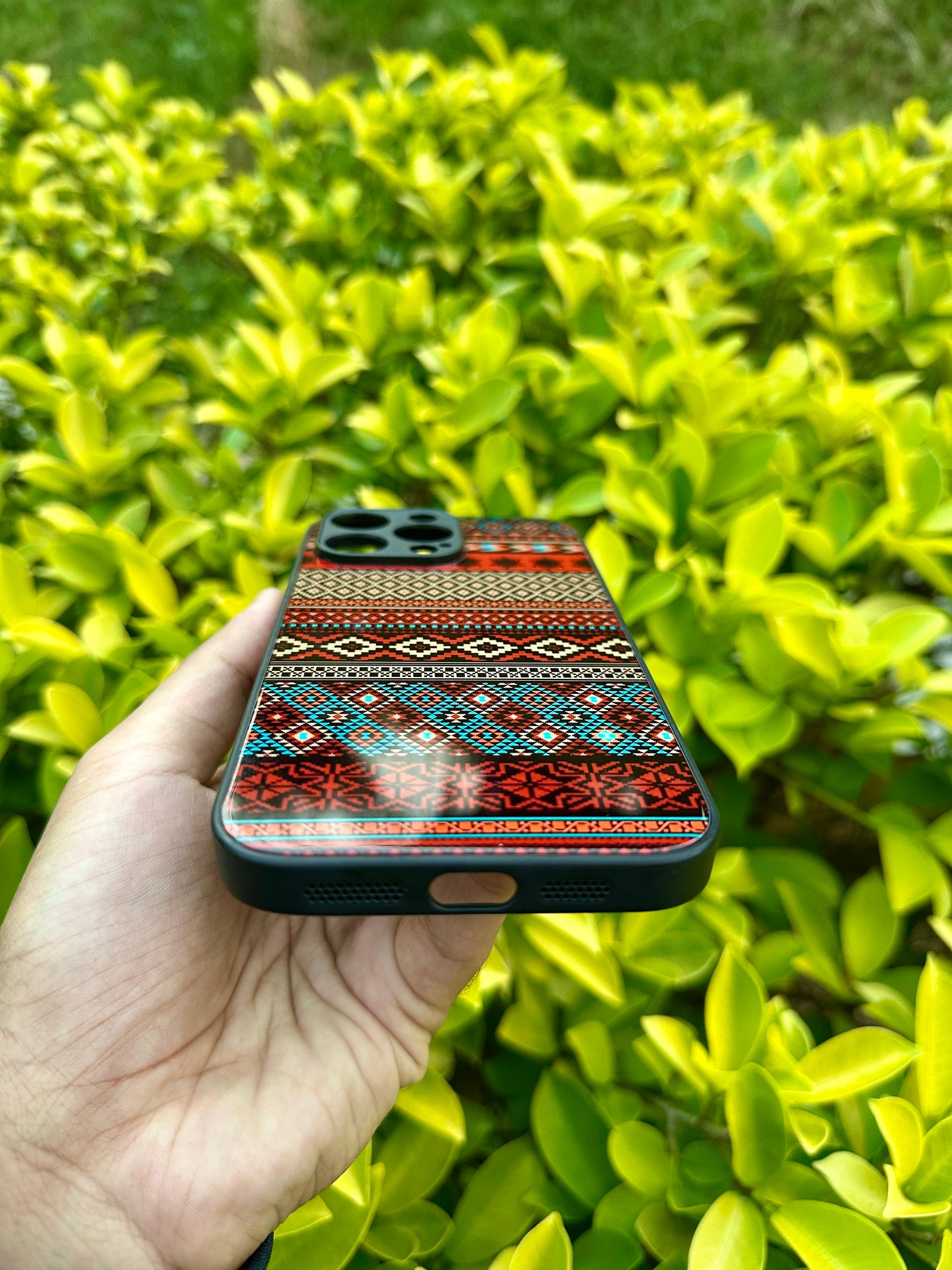 Ethnic Tribal Glass Case