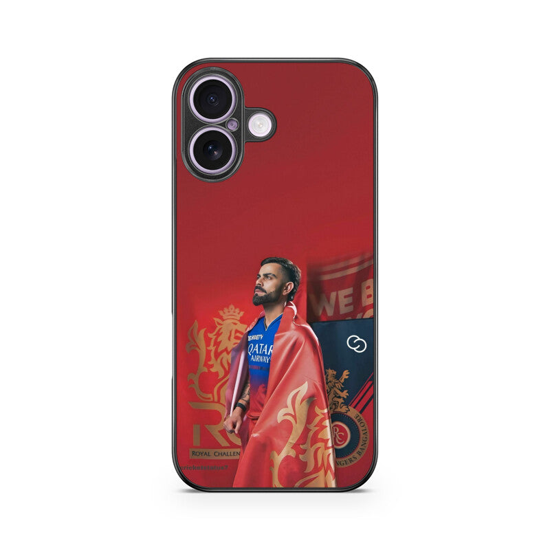 Virat Kohli RCB Pride Glass Case