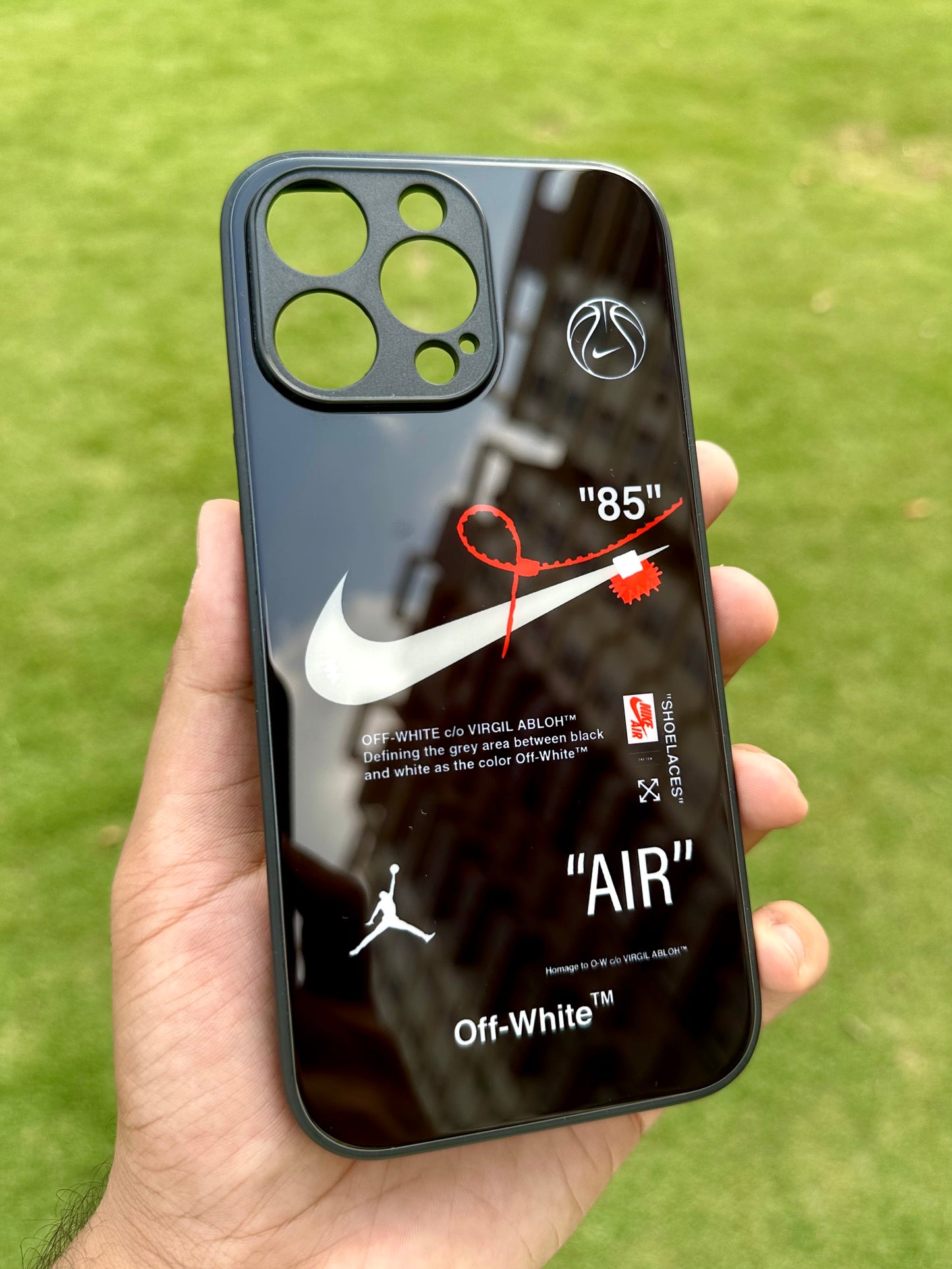 Off White Jordan Nike Glass Case