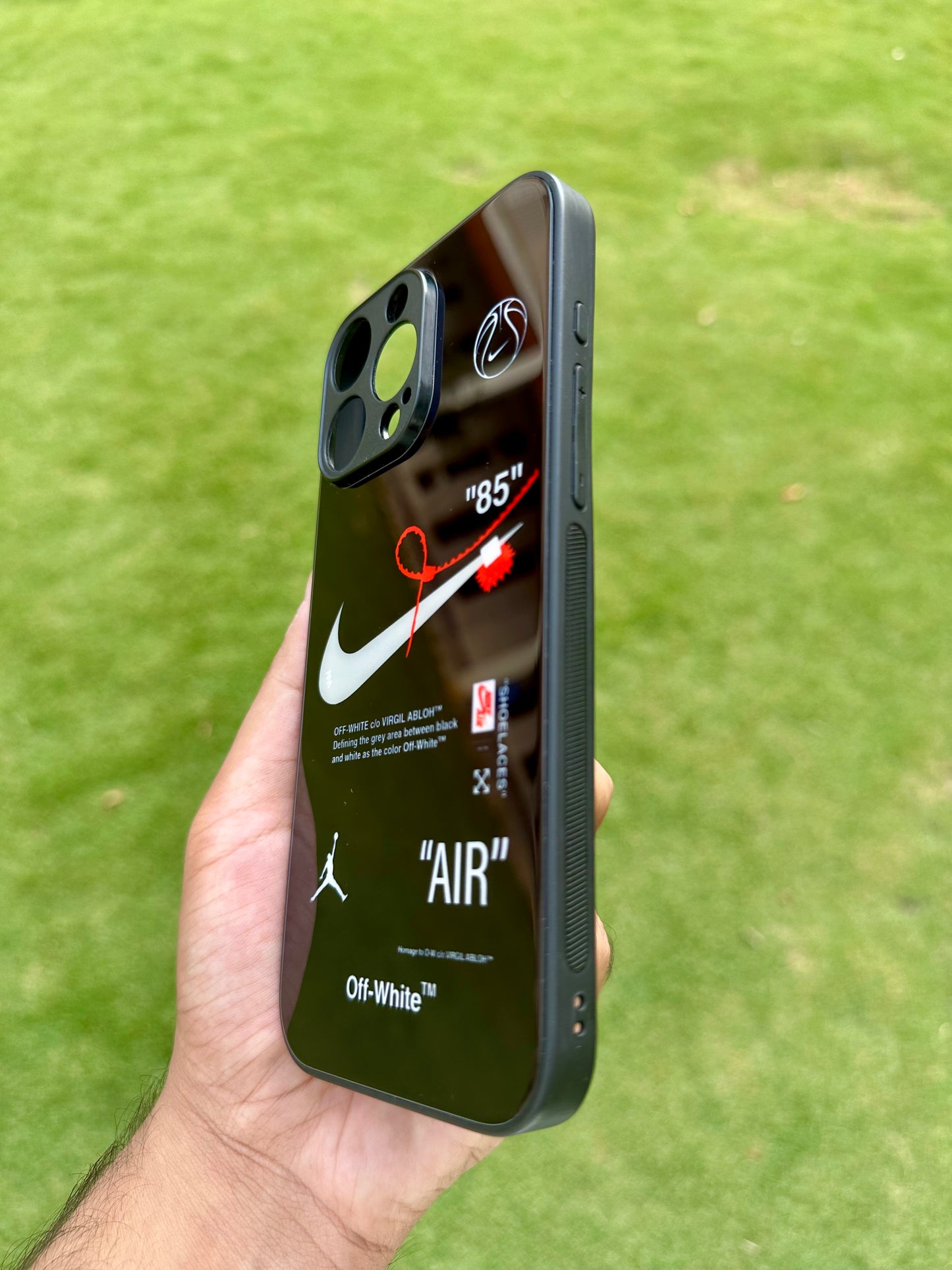 Off White Jordan Nike Glass Case