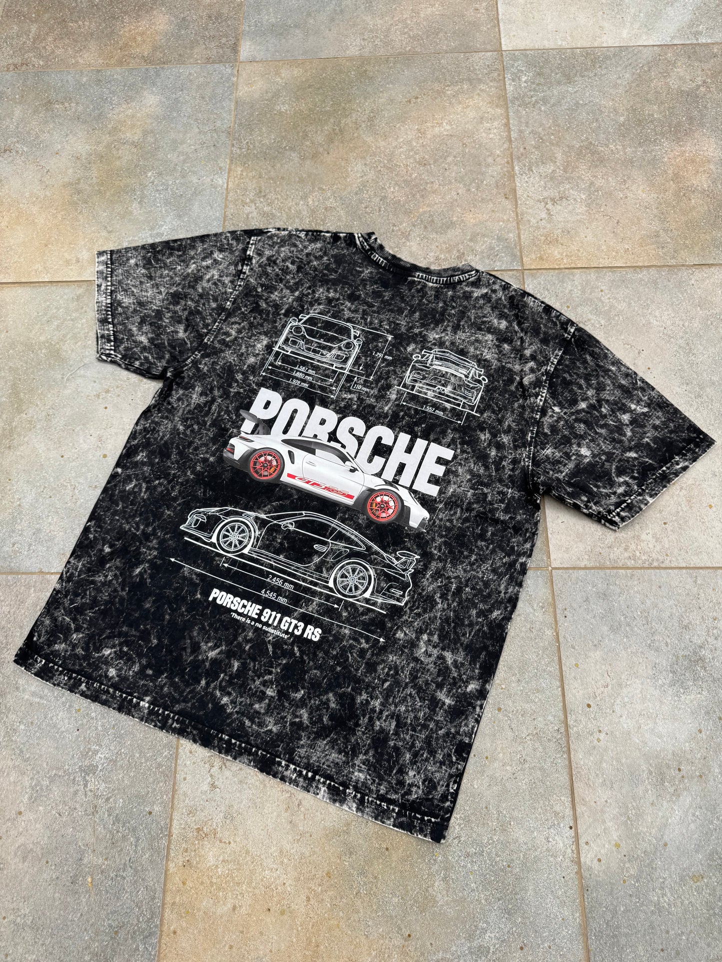 Porsche 911 Acid Washed Oversized Tee