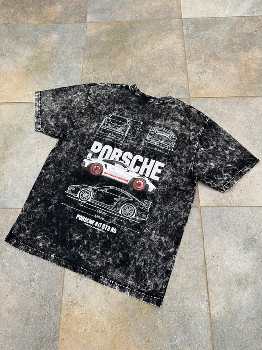 Porsche 911 Acid Washed Oversized Tee