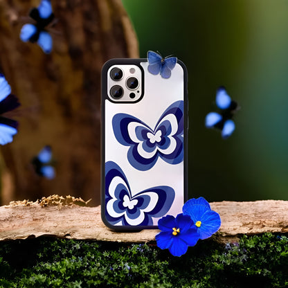 Butterfly Bliss Blue Glass Case