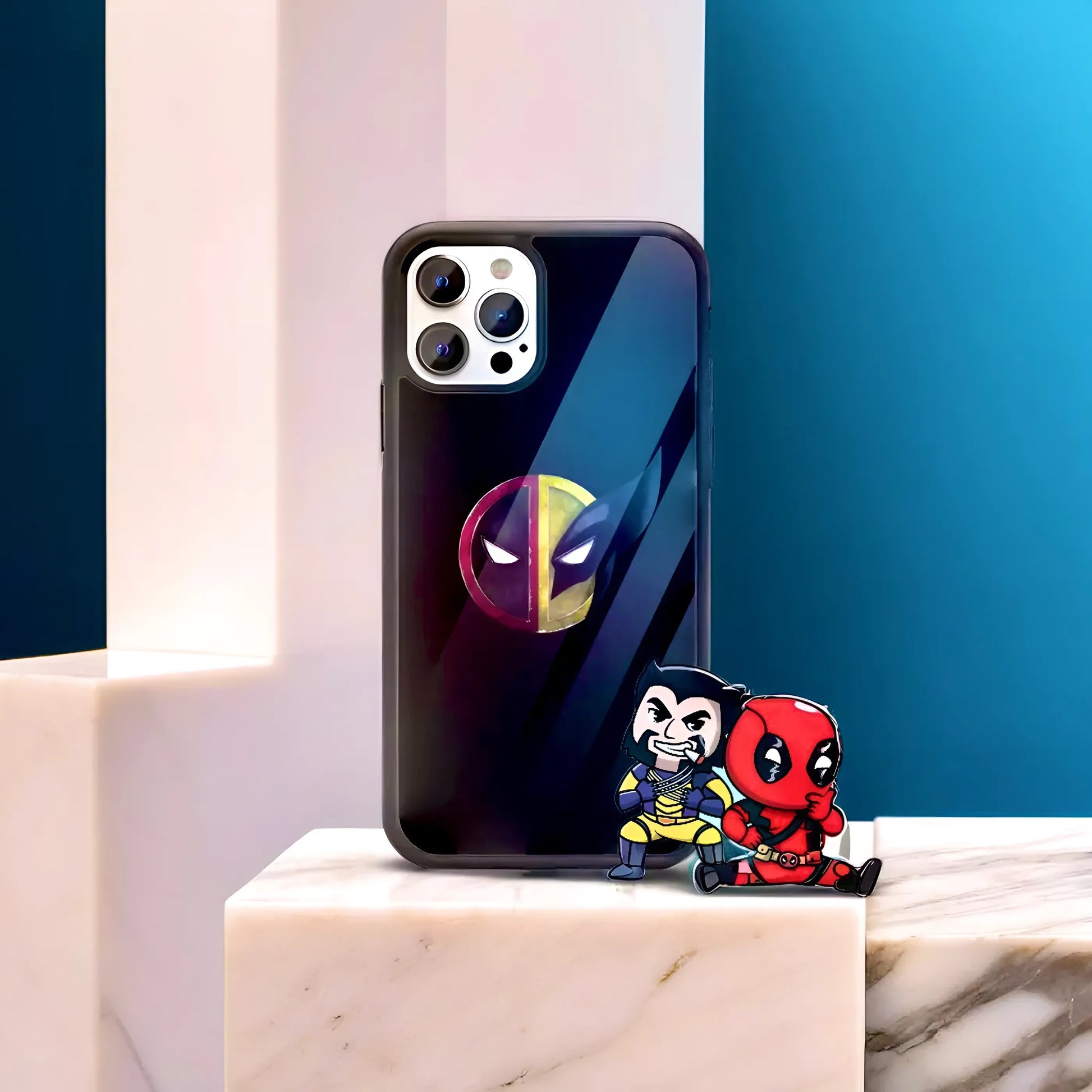 Deadpool & Wolverine Emblem Glass Case