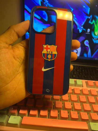 FC Barcelona Stripes Glass Case