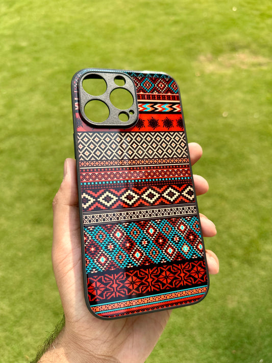 Ethnic Tribal Glass Case