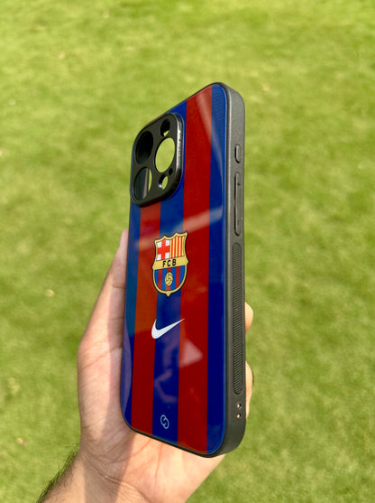 FC Barcelona Stripes Glass Case