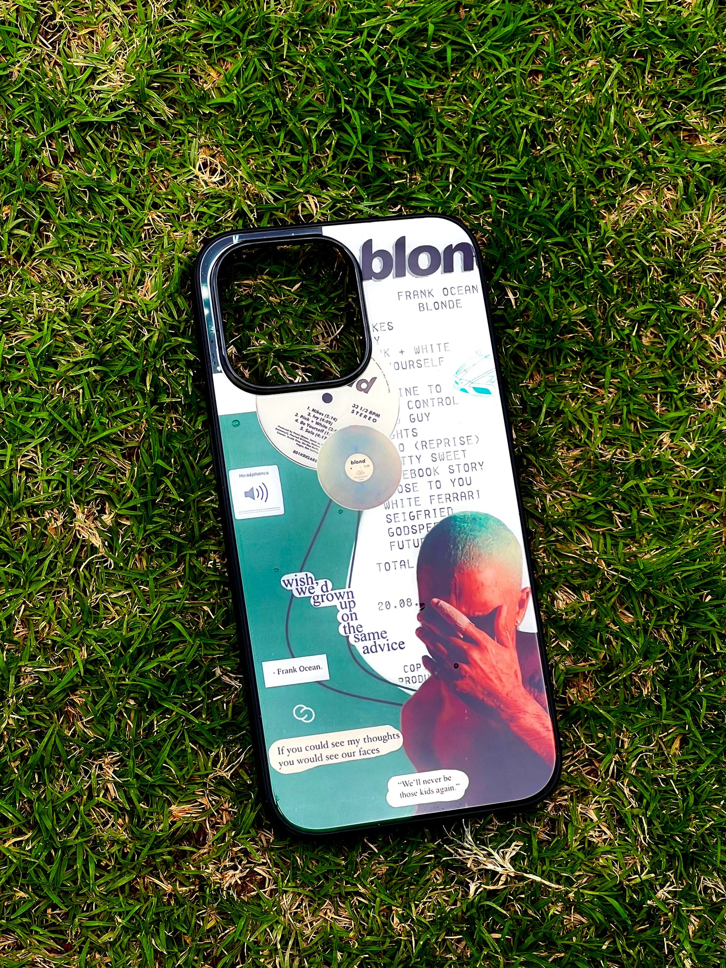 Frank Ocean Vinyl Collage Glass Case