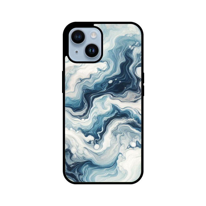 Premium Blue Marble Glass Case