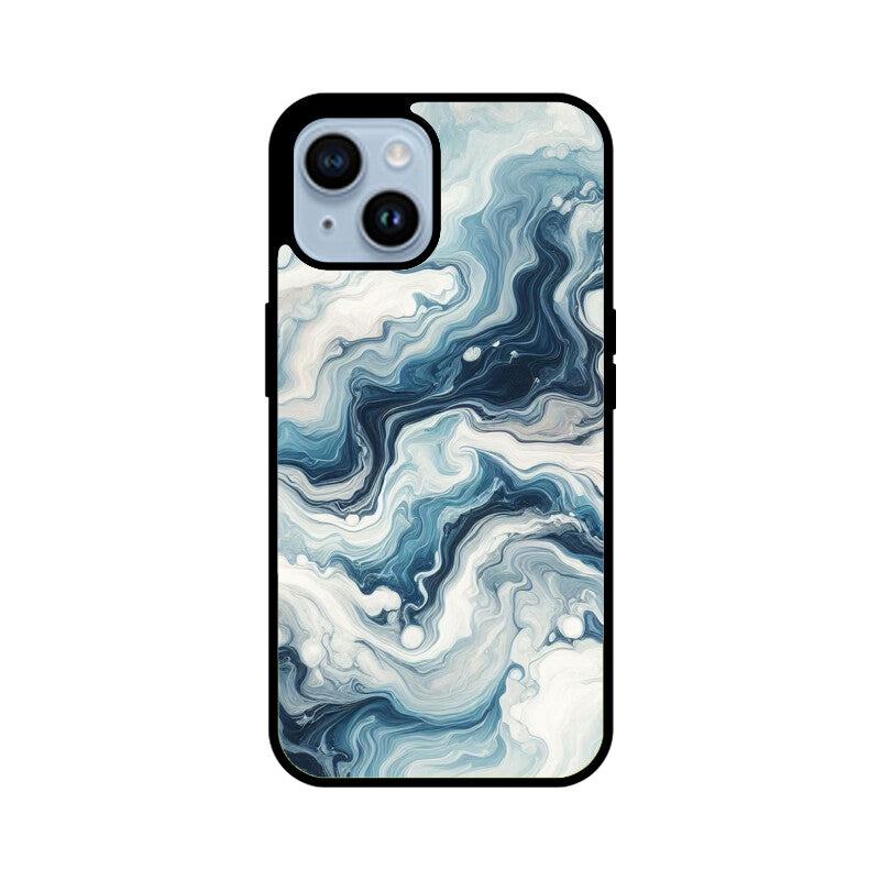 Premium Blue Marble Glass Case