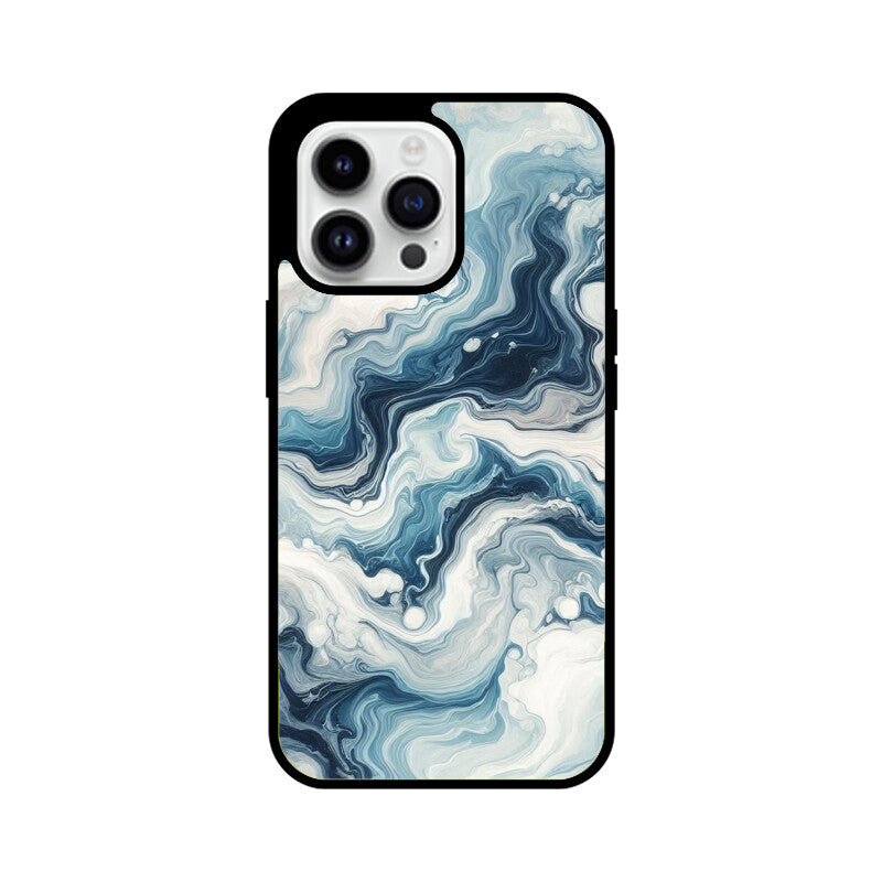 Premium Blue Marble Glass Case