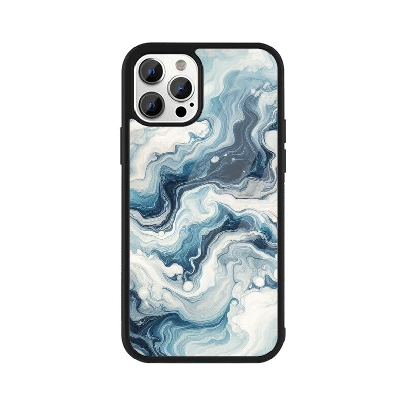 Premium Blue Marble Glass Case