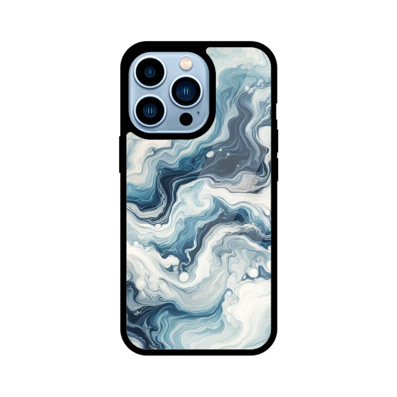 Premium Blue Marble Glass Case