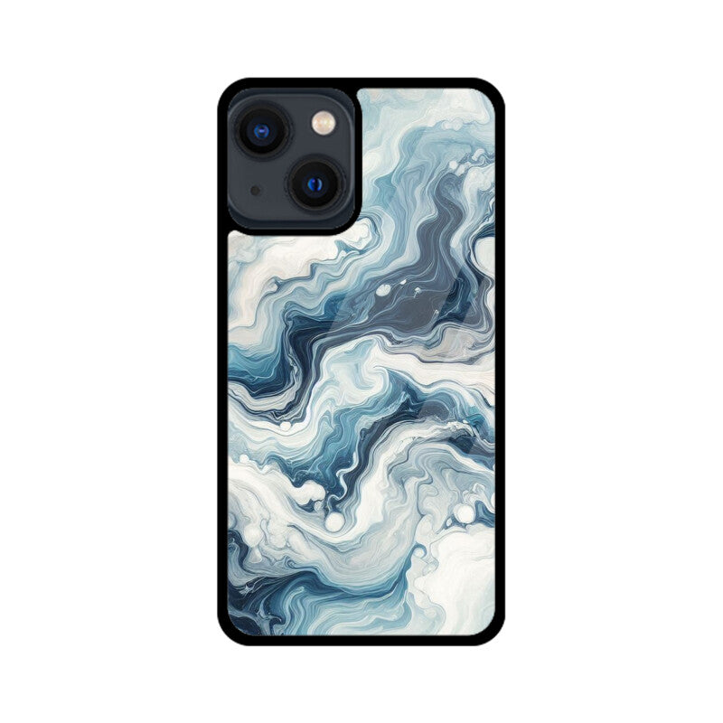 Premium Blue Marble Glass Case