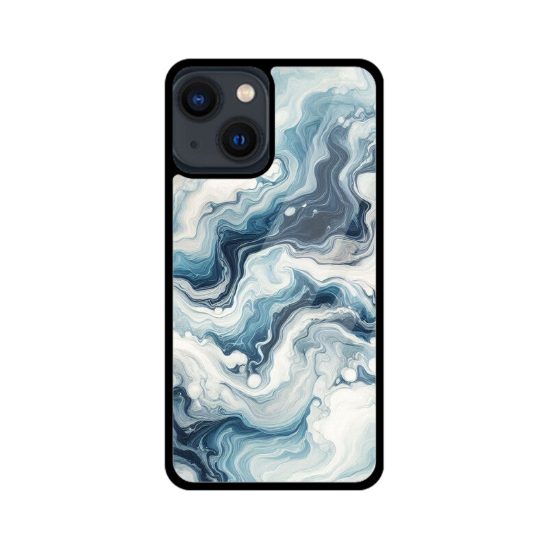 Premium Blue Marble Glass Case