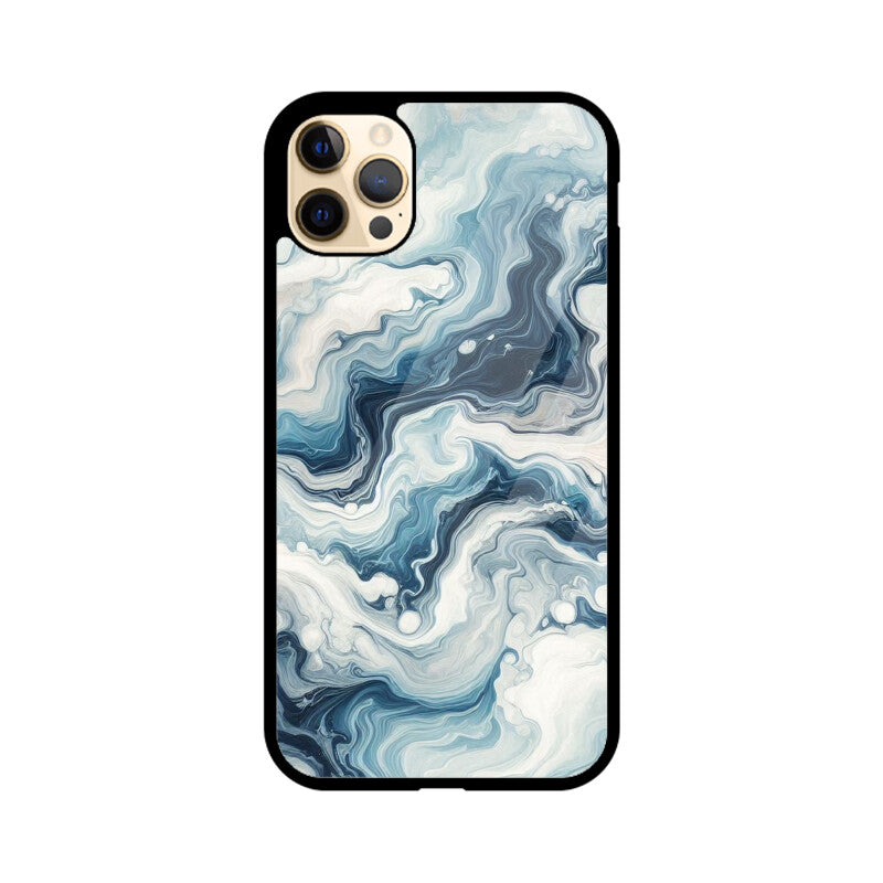 Premium Blue Marble Glass Case