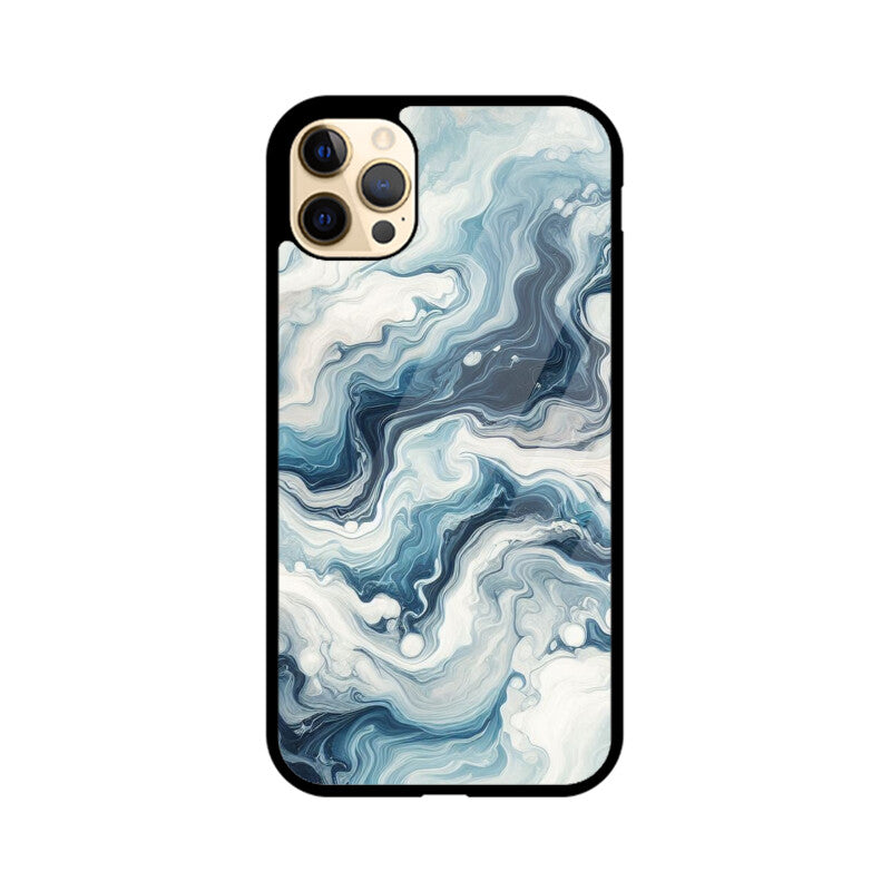 Premium Blue Marble Glass Case