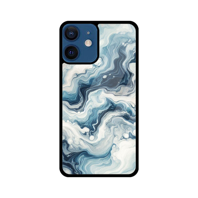 Premium Blue Marble Glass Case