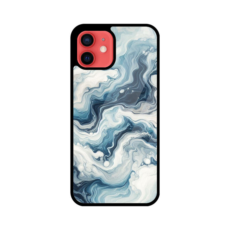 Premium Blue Marble Glass Case