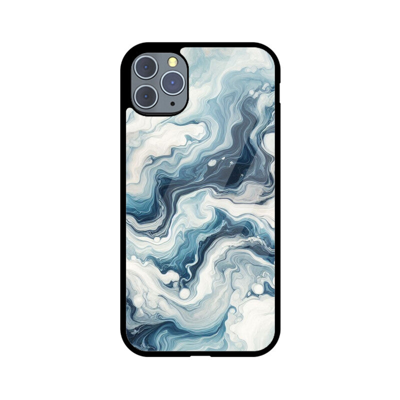 Premium Blue Marble Glass Case