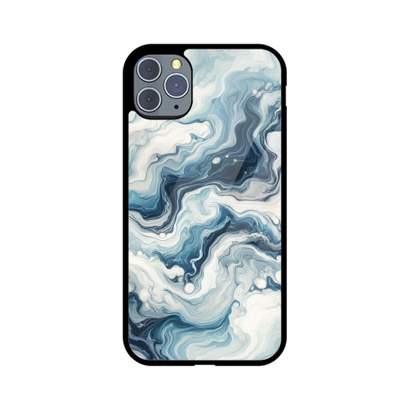 Premium Blue Marble Glass Case