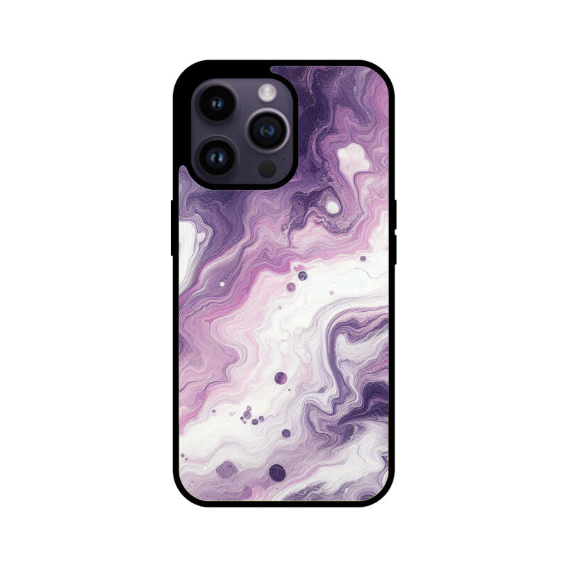 Premium Purple Marble Glass Case