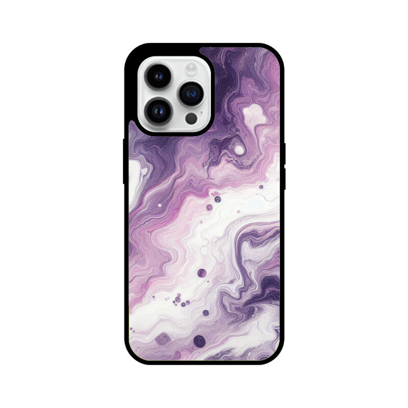 Premium Purple Marble Glass Case