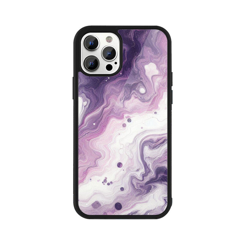 Premium Purple Marble Glass Case