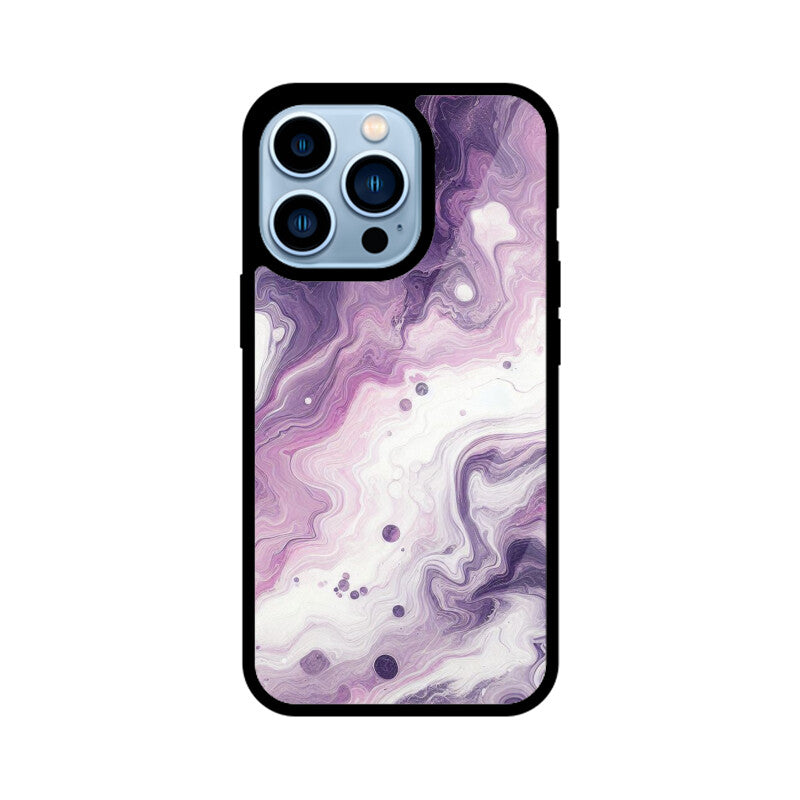 Premium Purple Marble Glass Case