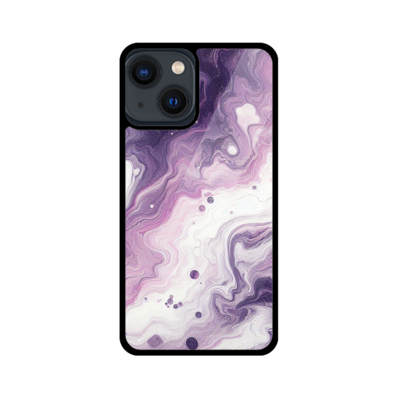 Premium Purple Marble Glass Case