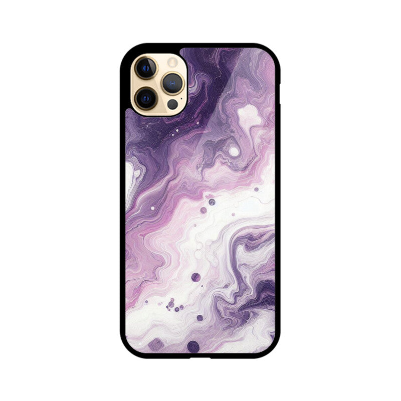 Premium Purple Marble Glass Case