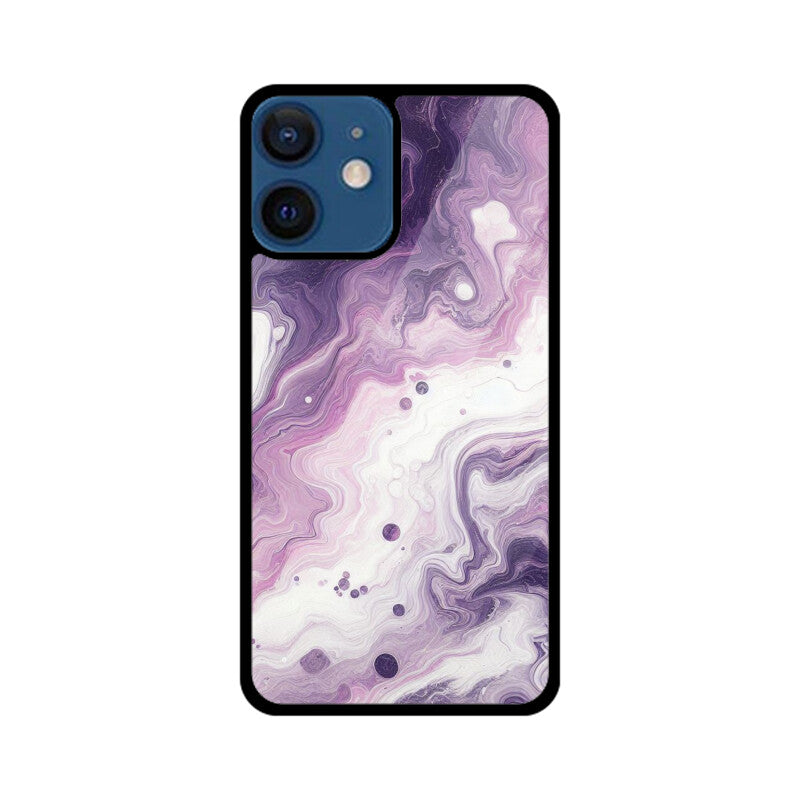 Premium Purple Marble Glass Case