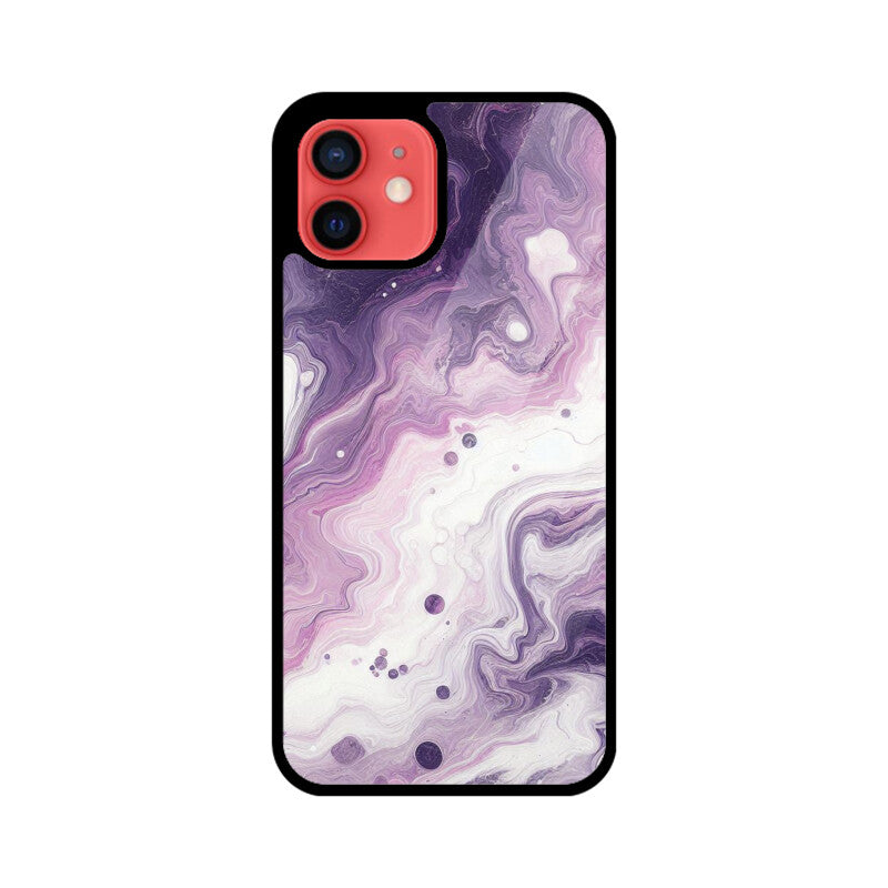 Premium Purple Marble Glass Case