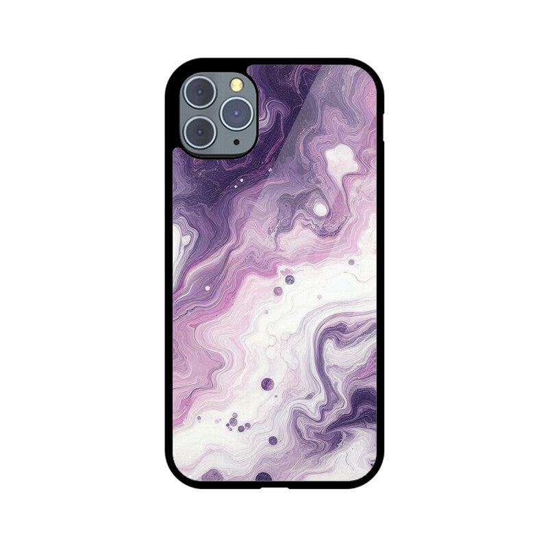 Premium Purple Marble Glass Case