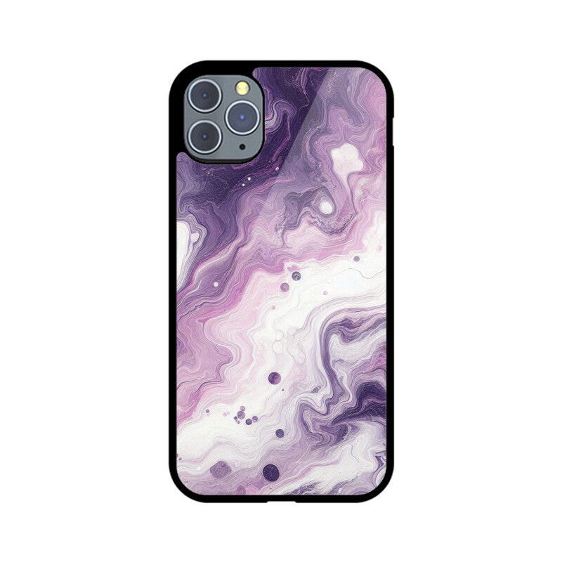 Premium Purple Marble Glass Case