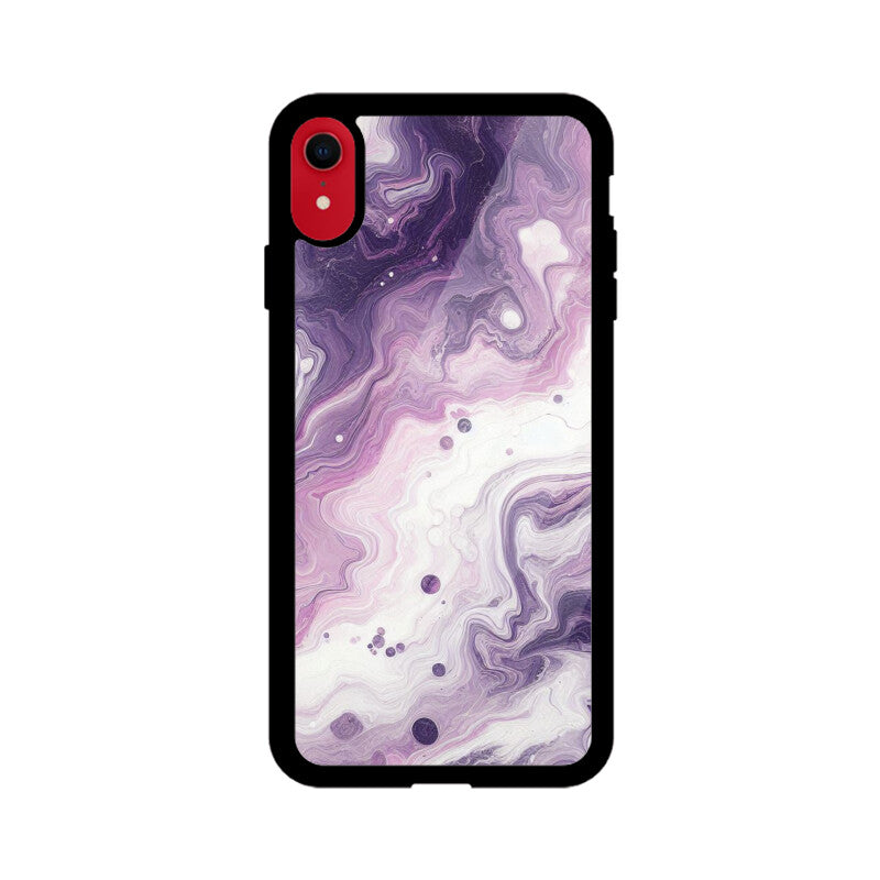 Premium Purple Marble Glass Case