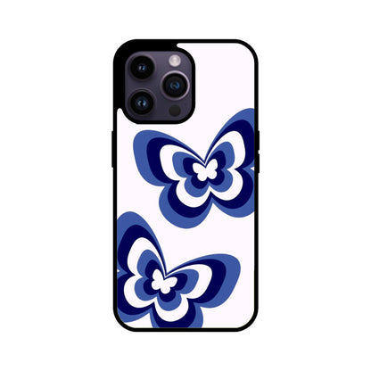 Butterfly Bliss Blue Glass Case