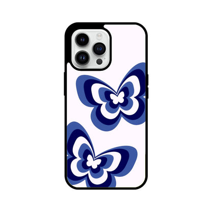 Butterfly Bliss Blue Glass Case