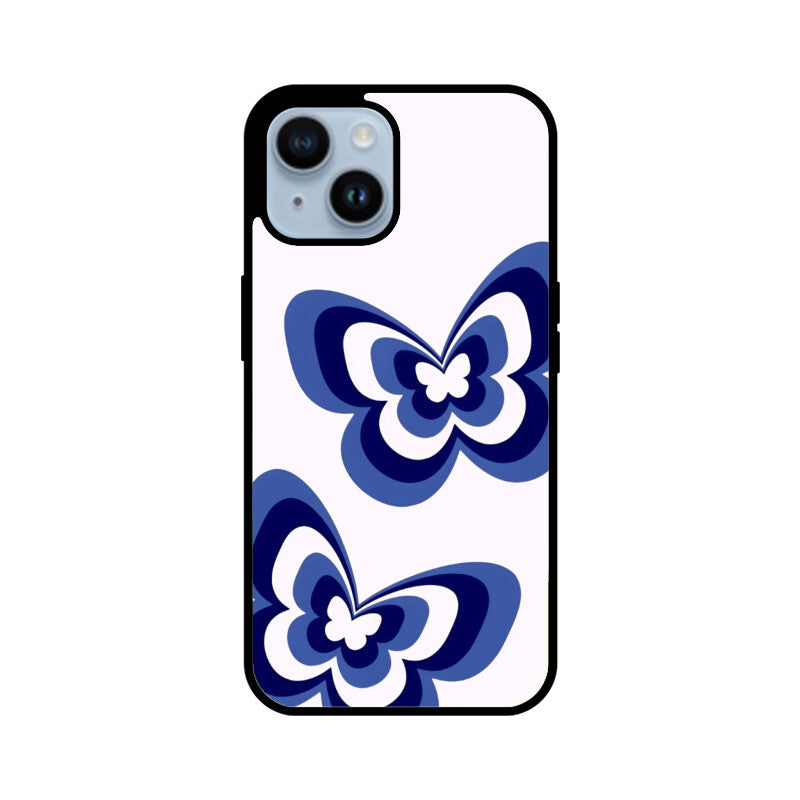 Butterfly Bliss Blue Glass Case