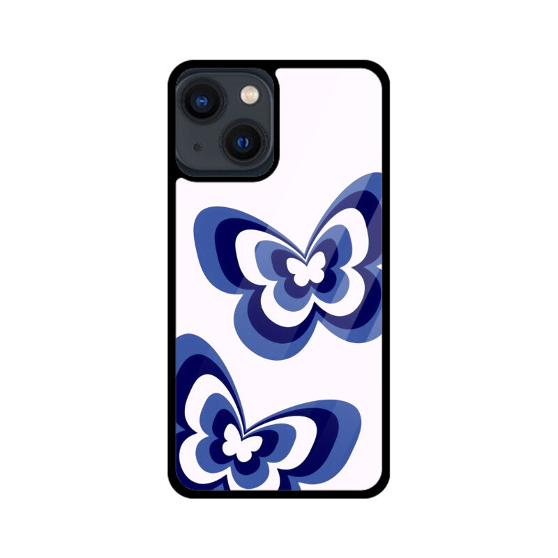 Butterfly Bliss Blue Glass Case