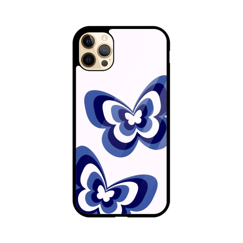 Butterfly Bliss Blue Glass Case