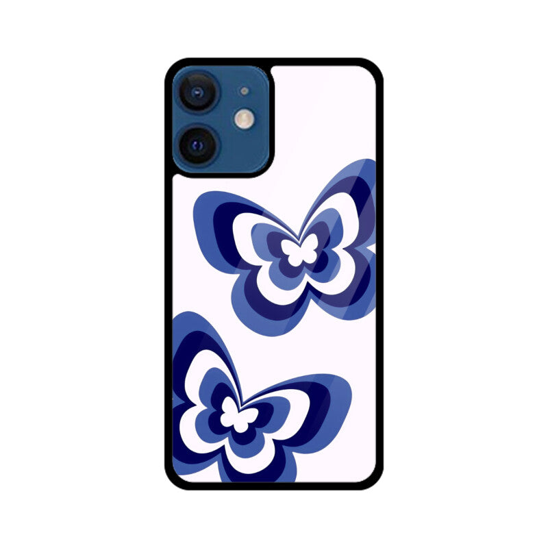 Butterfly Bliss Blue Glass Case