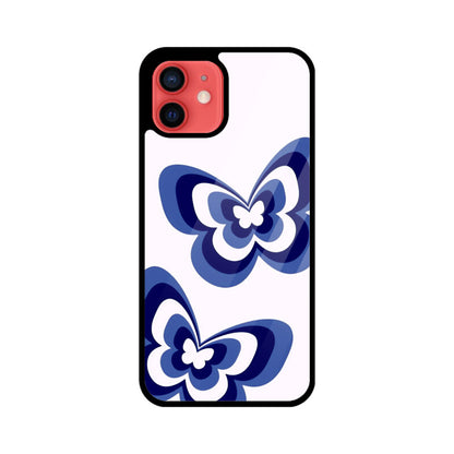 Butterfly Bliss Blue Glass Case