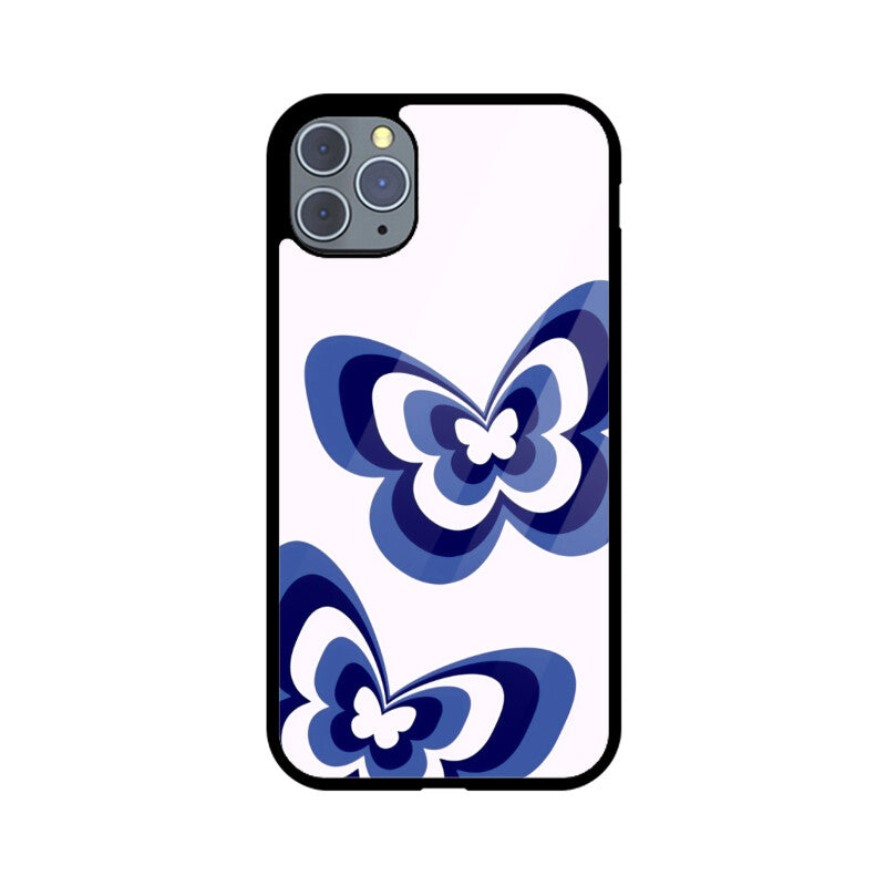 Butterfly Bliss Blue Glass Case