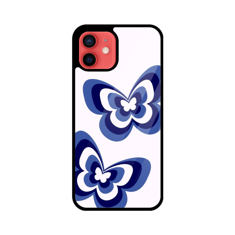 Butterfly Bliss Blue Glass Case