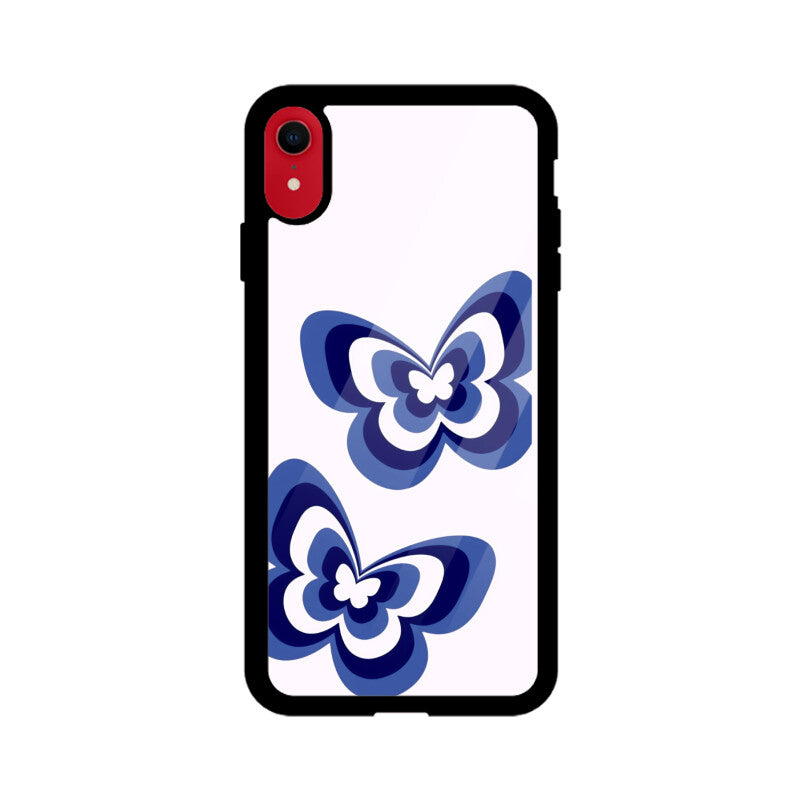 Butterfly Bliss Blue Glass Case