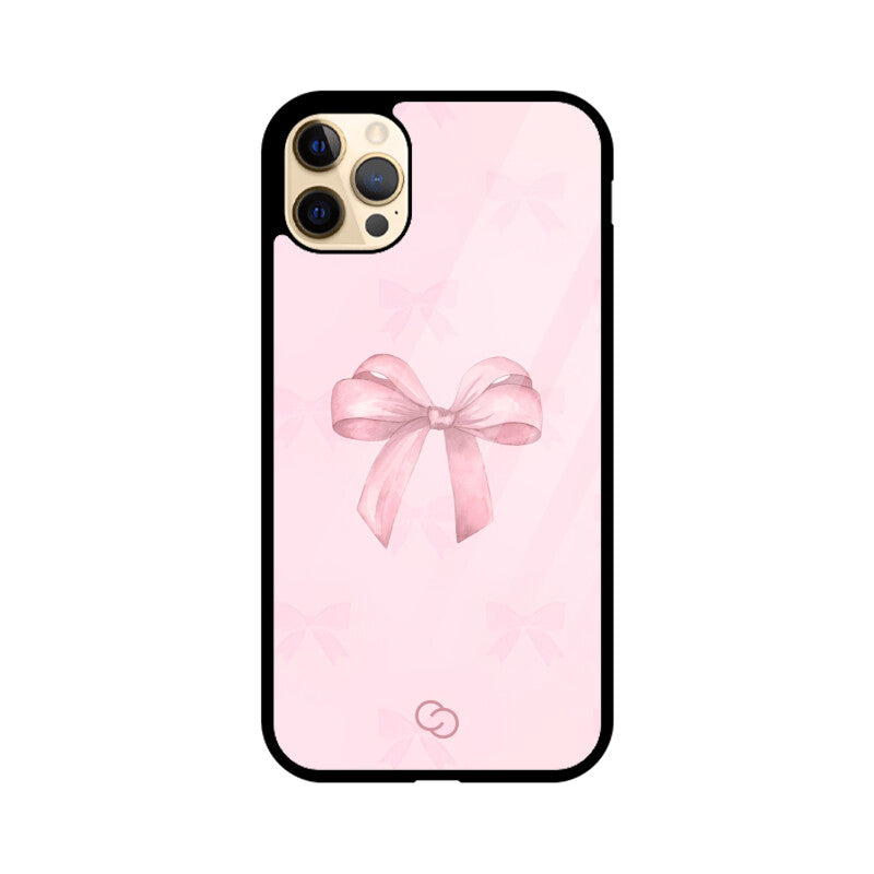 Blush Bow Elegance Glass Case