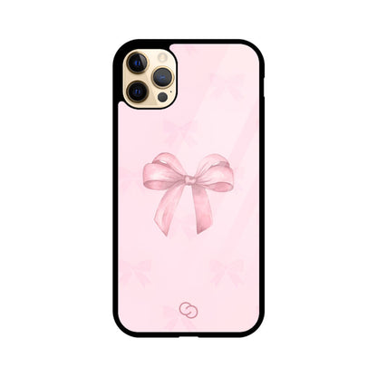 Blush Bow Elegance Glass Case